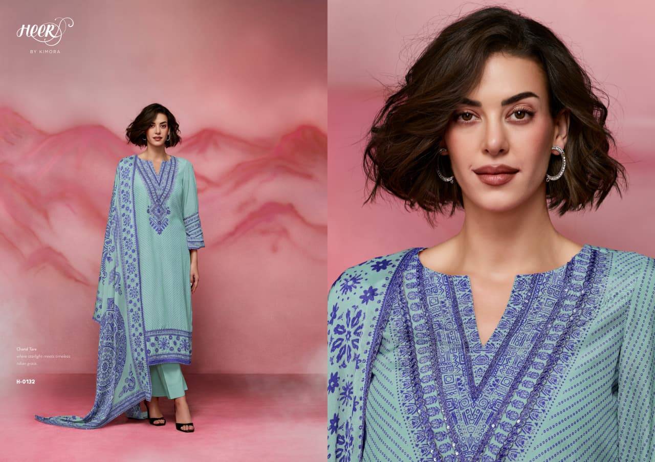 CHAND TARE VOL 2 By Kimora suit 0131 To 0136 Series Stylish Beautiful Colourful Muslin Dresses At Wholesale Price